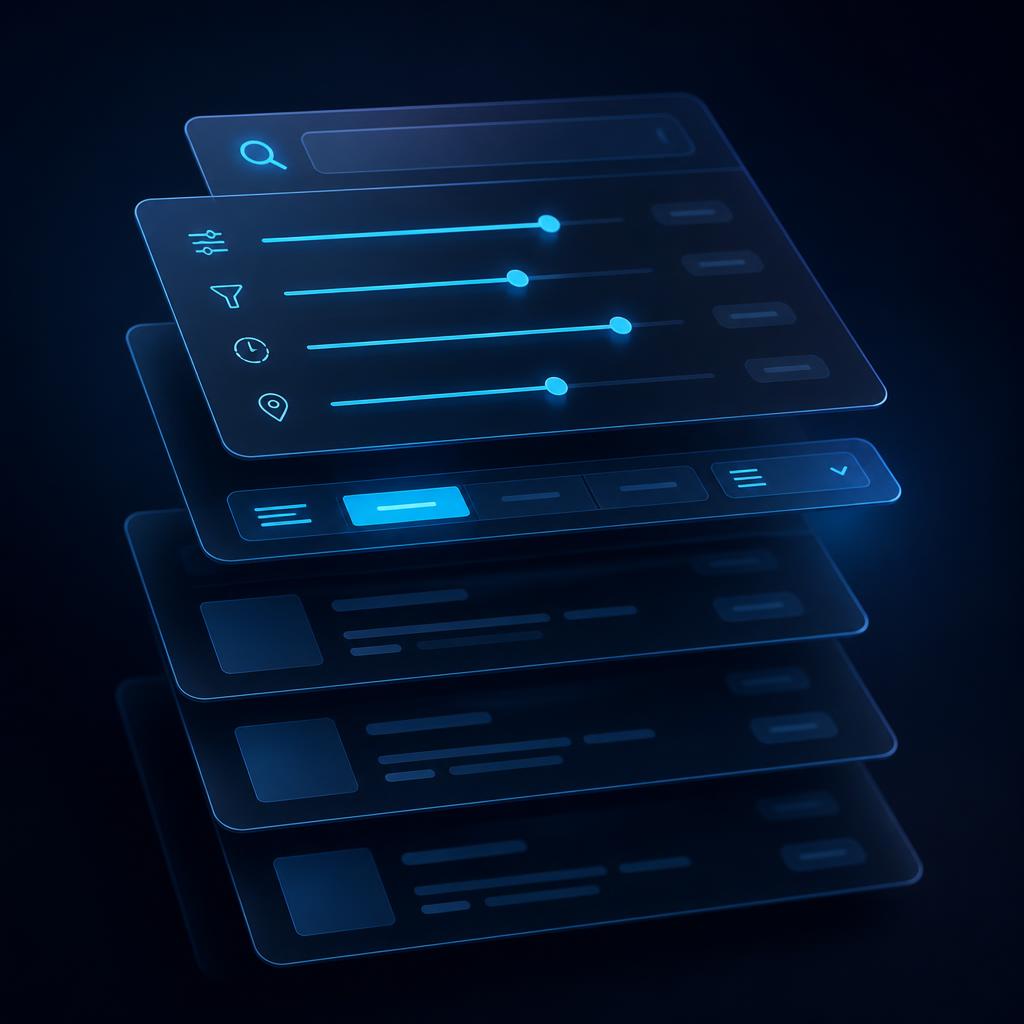 Интерфейс умных фильтров и сортировок Ad Market